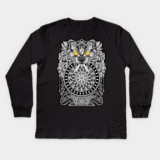 Wolf Mandala Kids Long Sleeve T-Shirt